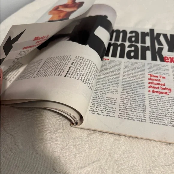 YN Magazine Marky Mark Bares‎ All Full Page Spread - Picture 2 of 6
